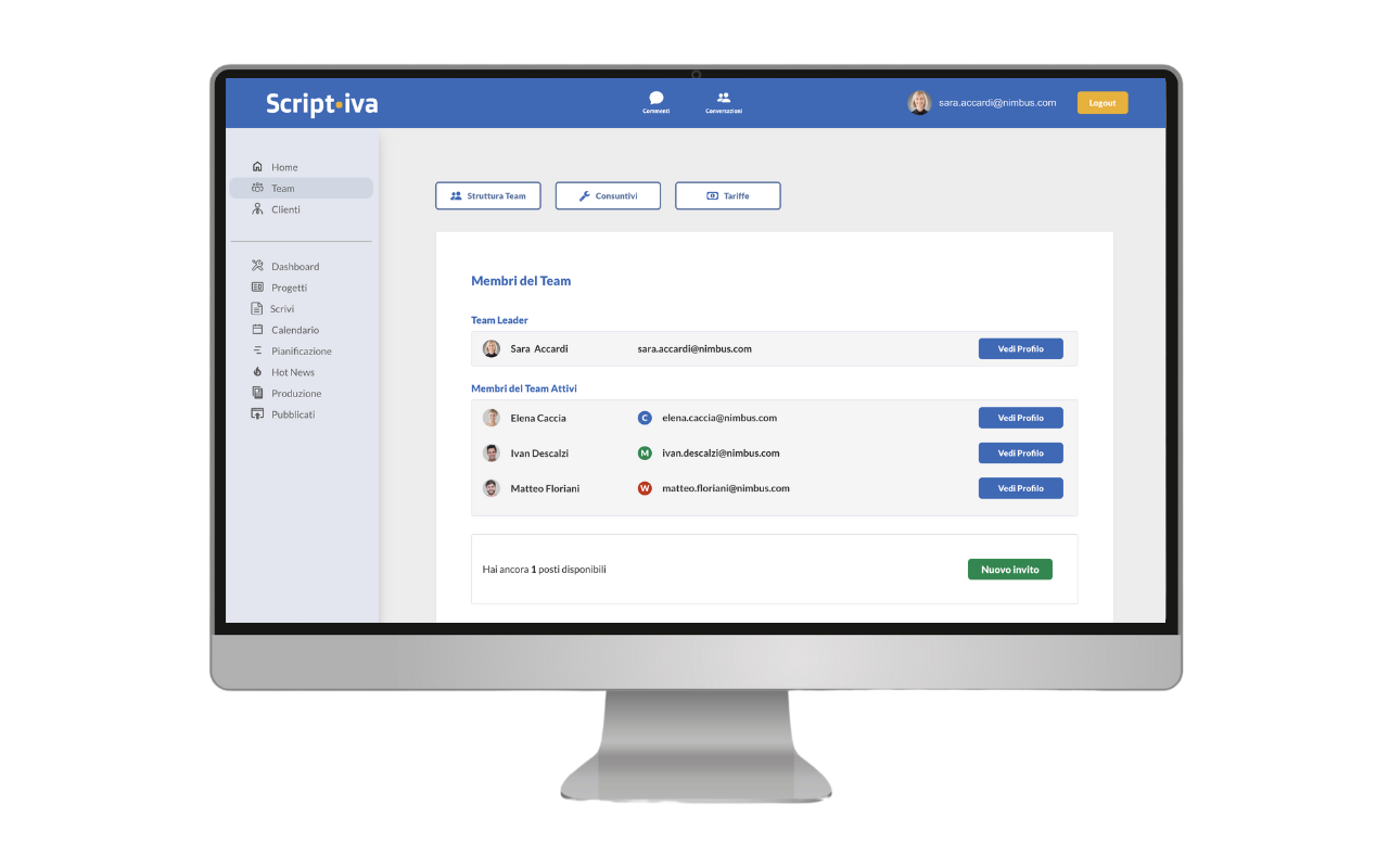 Scriptiva Gestione Team